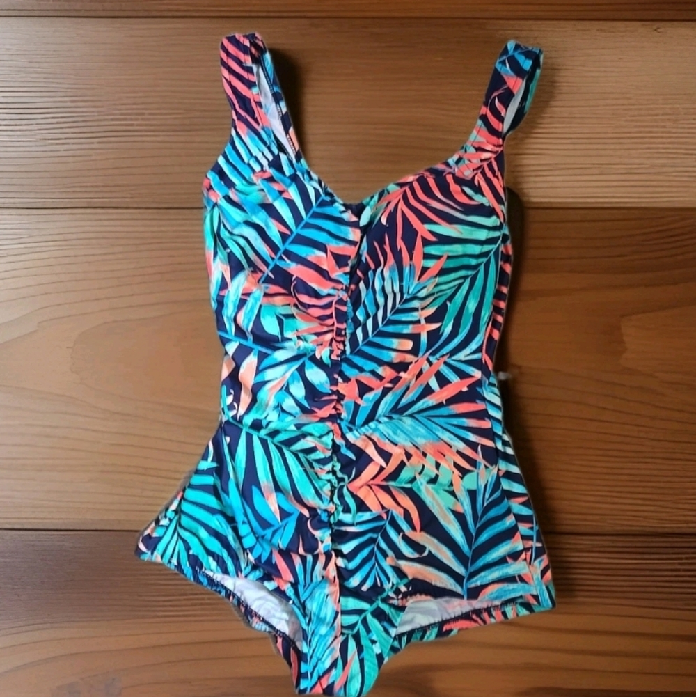 ☕️MAXINE OF HOLLYWOOD SWIMSUIT SWIMWEAR BATHINGSUIT ONE PIECE SWIM SIZE 12